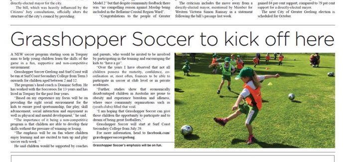 Kids Football Franchise Geelong - Socceroo's Team Equipment