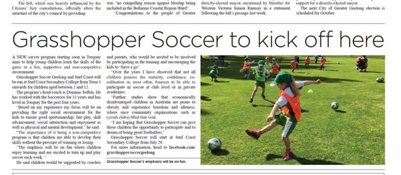 Kids Football Franchise Geelong - Socceroo's Team Equipment